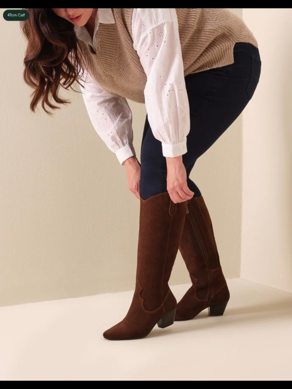 DUO Brown Suede Over-the-Knee Boots